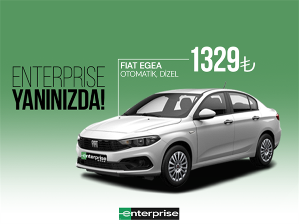 Enterprise’da Fiat Egea otomatik dizel 1.329 TL’den kiralama ayrıcalığı!