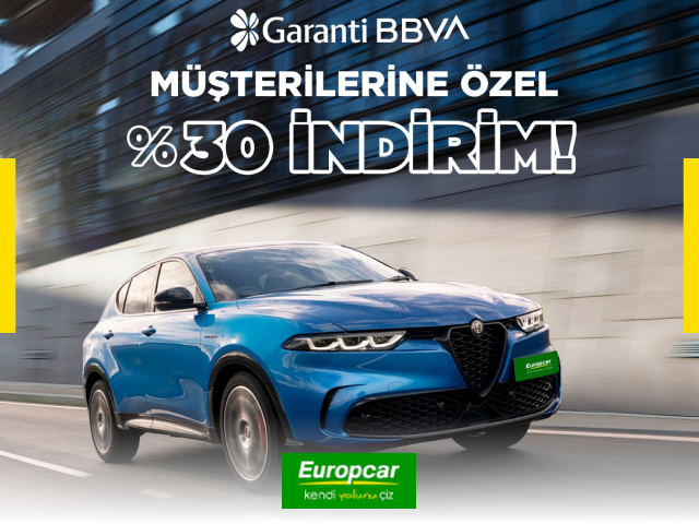 www.europcar.com.tr ‘de %30 indirim!